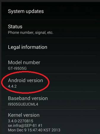 原生版三星S4迎来Android 4.4.2系统更新_手机