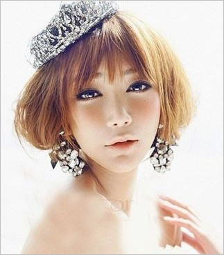 韩式最美短发新娘造型2