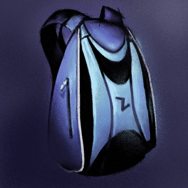 Painter绘制一个蓝色背包1