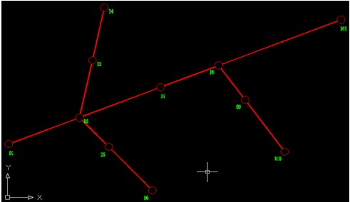 浩辰CAD架空线路教程之分支线路图排列杆号1