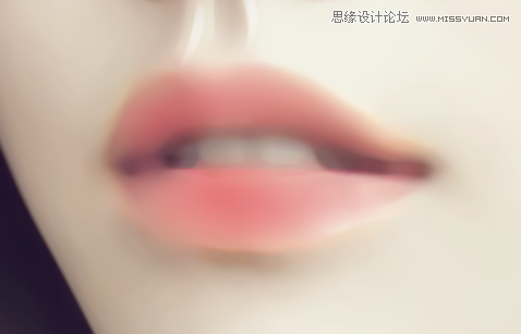PS转手绘：绘制光泽动人的美女嘴唇效果2