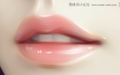 PS转手绘：绘制光泽动人的美女嘴唇效果1