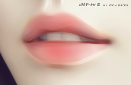 PS转手绘：绘制光泽动人的美女嘴唇效果6