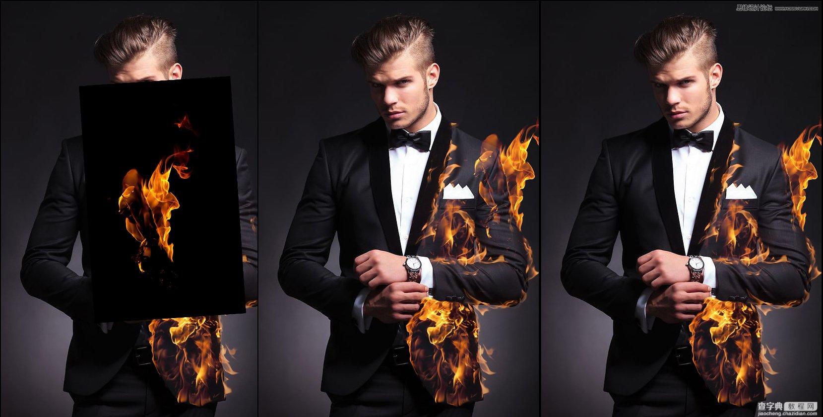 Photoshop绘制超酷的帅哥人像火焰燃烧效果8