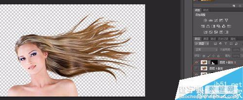 用Photoshop抠出美女飘逸的长发8
