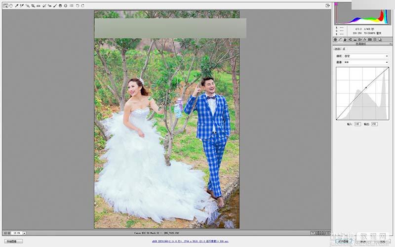 Photoshop将灰蒙蒙外景婚片调出明亮清新色调10