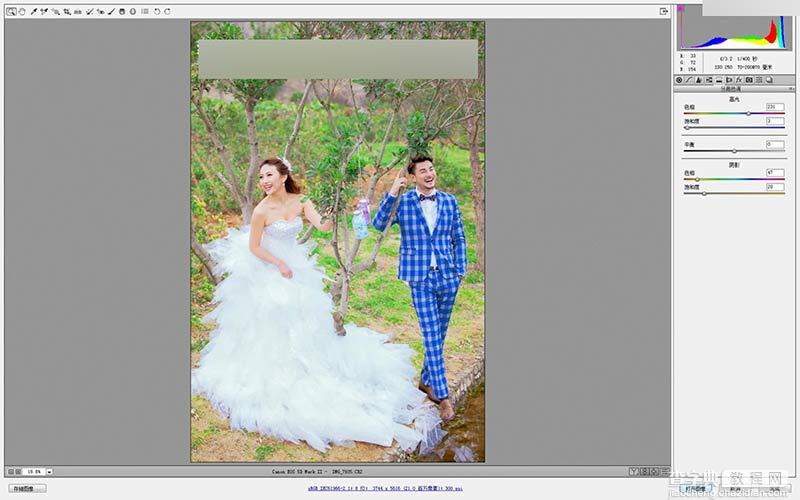 Photoshop将灰蒙蒙外景婚片调出明亮清新色调12