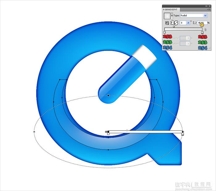 Illustrator实例教程：制作苹果QuickTime标志15