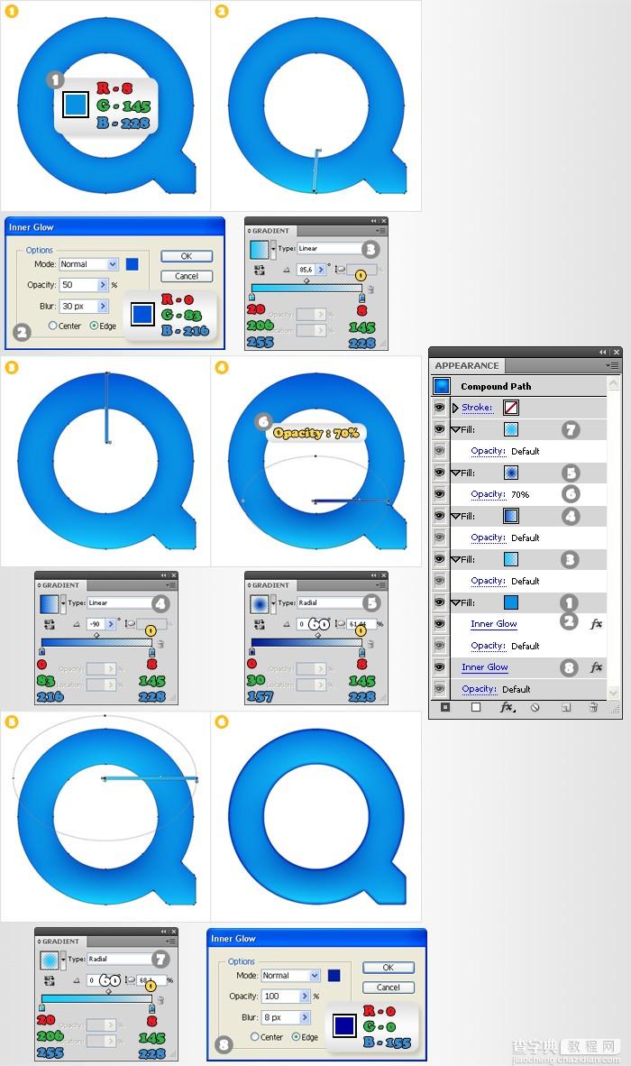 Illustrator实例教程：制作苹果QuickTime标志6