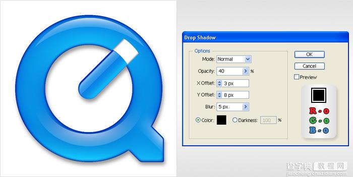 Illustrator实例教程：制作苹果QuickTime标志19