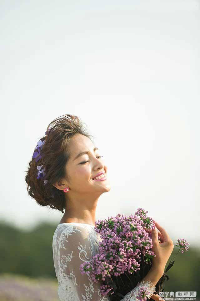 Photoshop调出韩式小清新的外景新娘照片2
