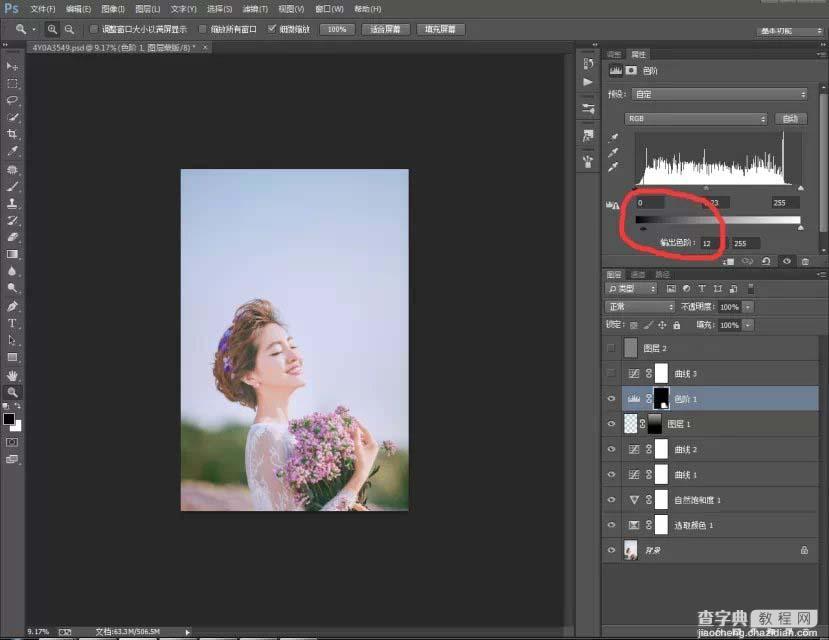 Photoshop调出韩式小清新的外景新娘照片14
