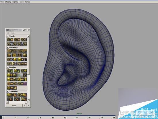 MAYA多边形工具建模一个逼真的人物耳朵16