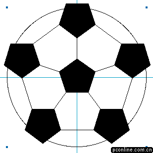 FreeHand实例教程：绘制一个立体足球7