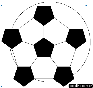 FreeHand实例教程：绘制一个立体足球11