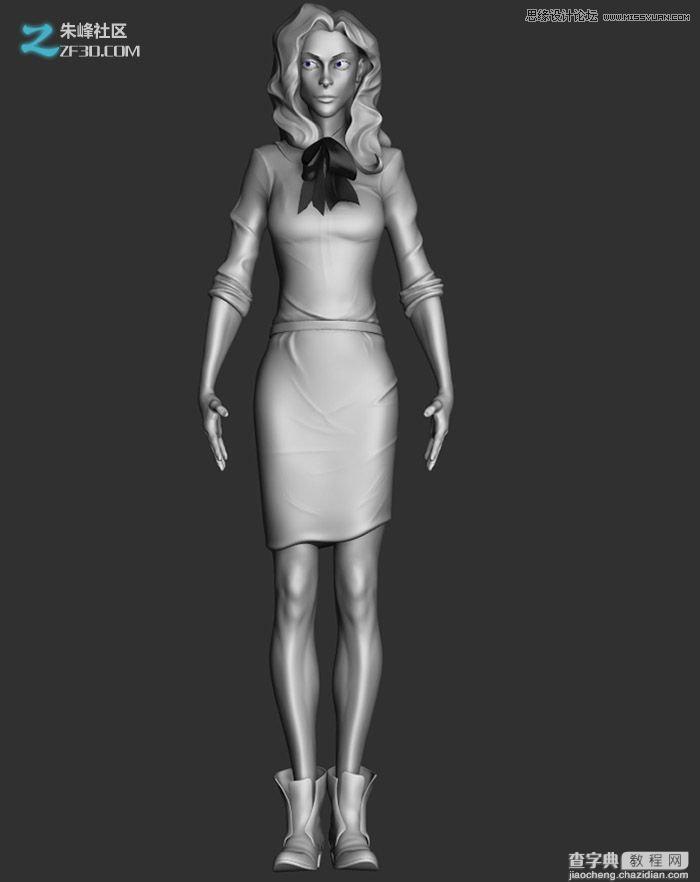 MAYA结合ZBRUSH制作3D美女杀手埃里卡模型8