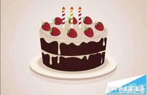 CDR怎么画一个巧克力草莓生日蛋糕?28