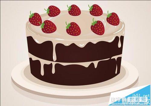 CDR怎么画一个巧克力草莓生日蛋糕?21