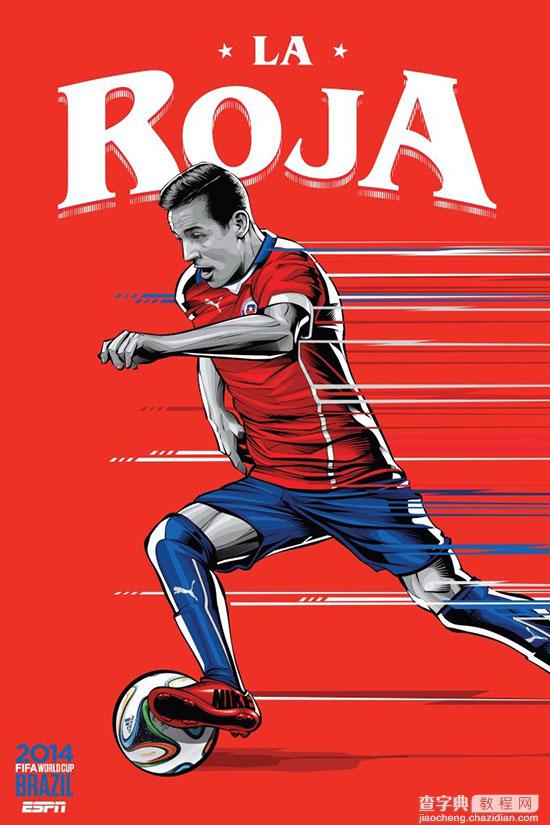 2014年巴西世界杯32强宣传海报设计9