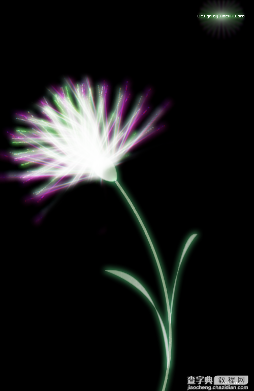 Fireworks ray暗黑中的花朵制作图解教程13