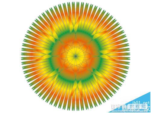 ai怎么制作绚丽的太阳花矢量图?1
