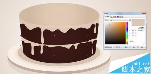 CDR怎么画一个巧克力草莓生日蛋糕?12