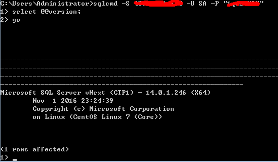 CentOS安装SQL Server vNext CTP1教程7