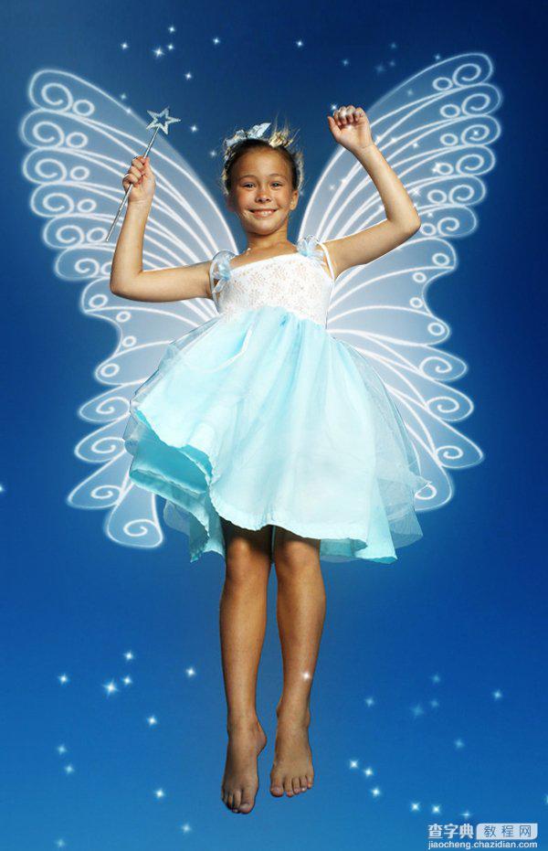 Photoshop快速为小女孩加上梦幻的天使翅膀15