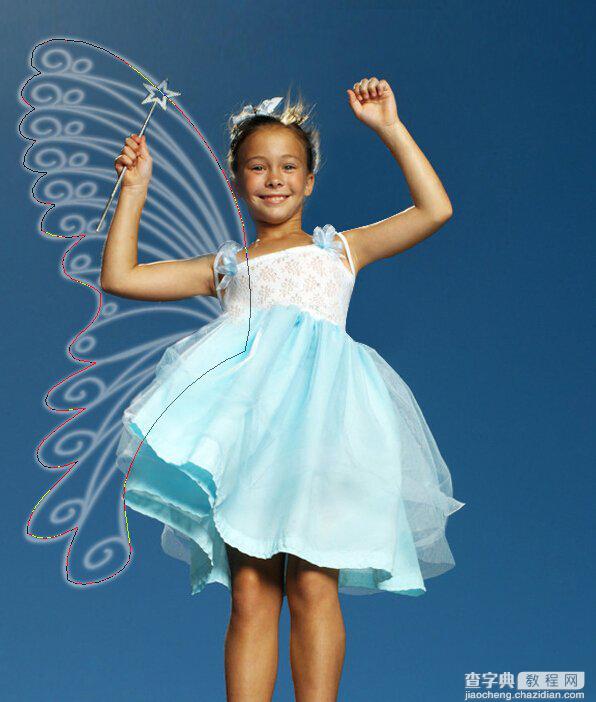 Photoshop快速为小女孩加上梦幻的天使翅膀10