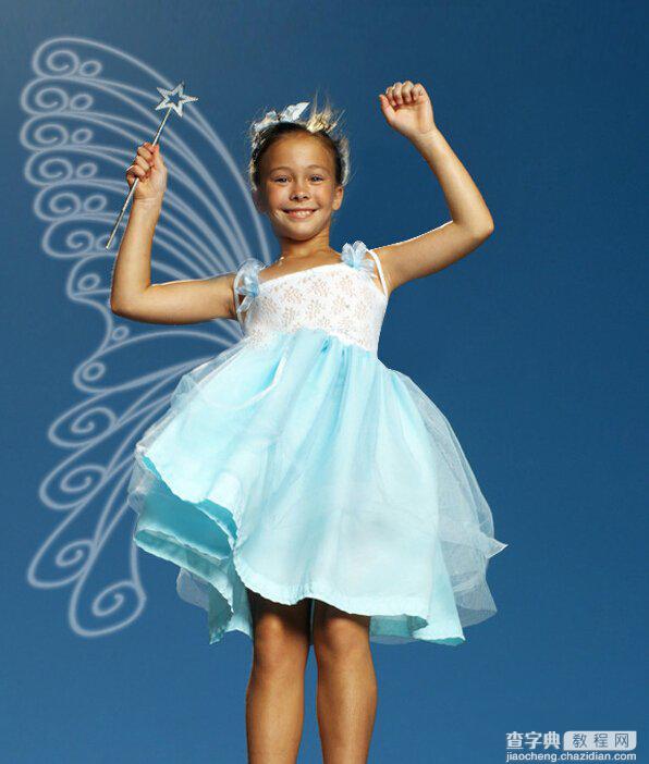 Photoshop快速为小女孩加上梦幻的天使翅膀9