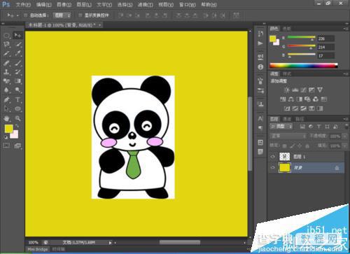 PS怎么设计一个卡通熊猫的主题海报?5