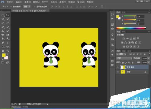 PS怎么设计一个卡通熊猫的主题海报?9