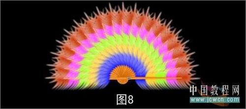 Flash制作羽毛扇跟随鼠标展开的动画效果8