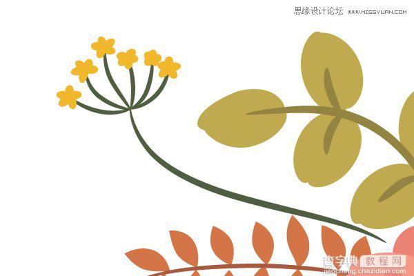 Illustrator画笔工具绘制漂亮复古典雅风格的花朵花藤教程12
