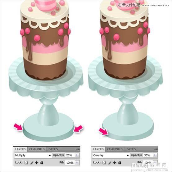 Photoshop绘制甜美精致的巧克力蛋糕教程64