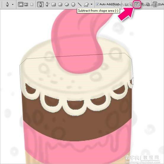 Photoshop绘制甜美精致的巧克力蛋糕教程29