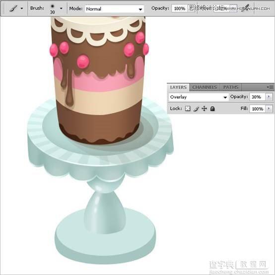 Photoshop绘制甜美精致的巧克力蛋糕教程63