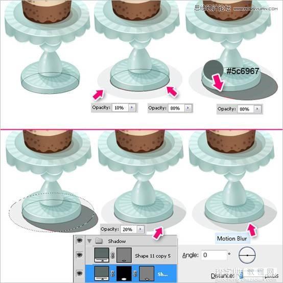 Photoshop绘制甜美精致的巧克力蛋糕教程73
