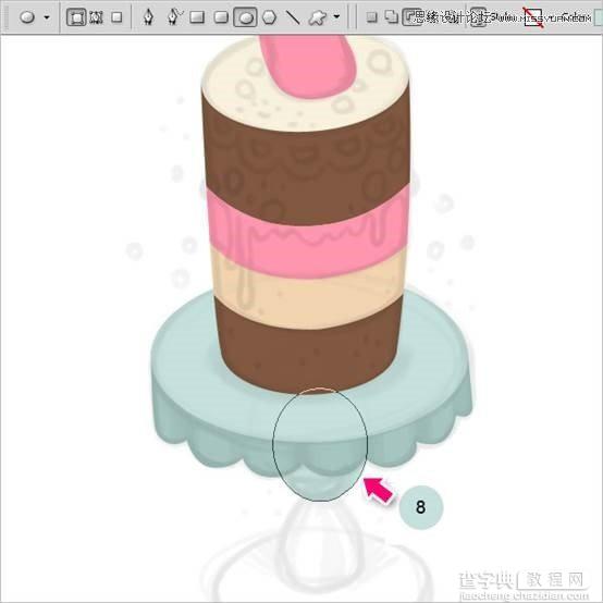 Photoshop绘制甜美精致的巧克力蛋糕教程22