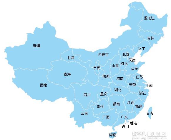 raphael.js绘制中国地图 地图绘制方法1