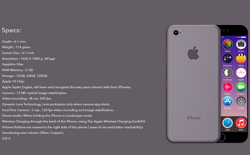 iPhone 7炫图再现 五彩色+无线充电12