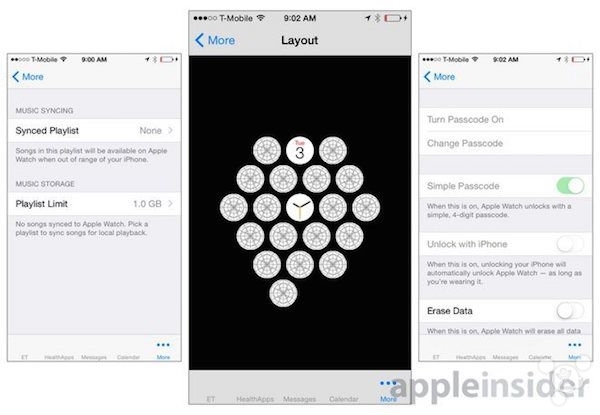 Apple Watch在iPhone的设置菜单：好复杂的样子4