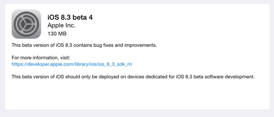 苹果iOS 8.3 Beta 4发布：CarPlay设置菜单消失不见1