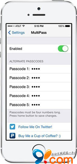 iPhone/iPad设置多个解锁密码2