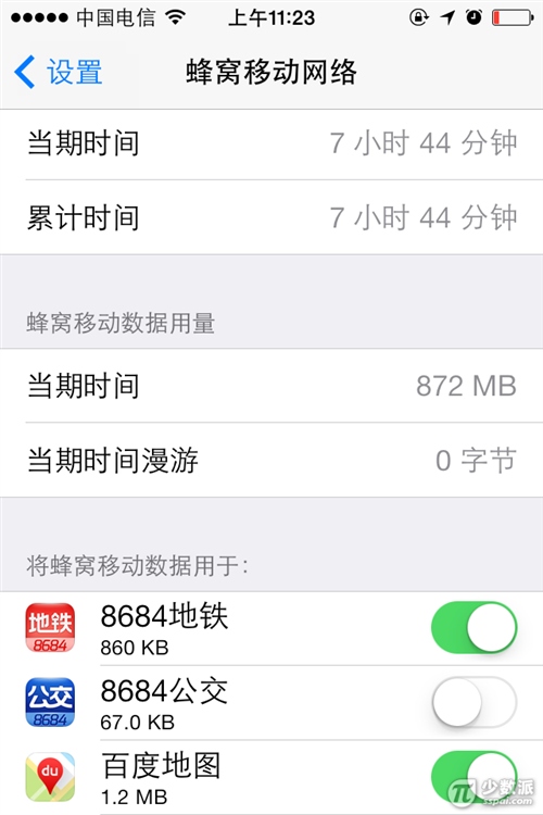 iOS7完整追踪监控你的3G上网流量3