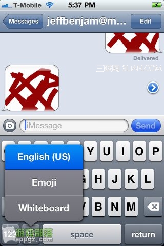 iPhone4S发送涂鸦SMS短信的方法2