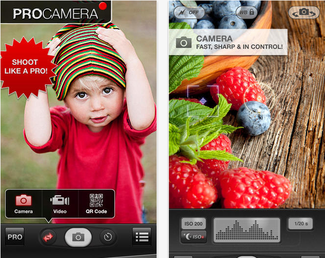 iOS平台最好的拍照类应用ProCamera1