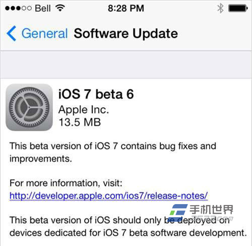 苹果ios7 beta6升级方法1