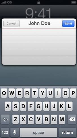 iOS 7概念设计锁屏也可编辑短信4