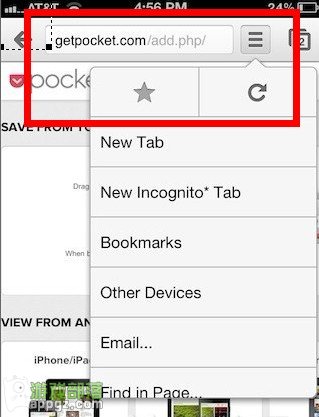 在iOS设备上如何使用Chrome浏览器的书签1